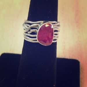 Hot Pink Gemstone Ring